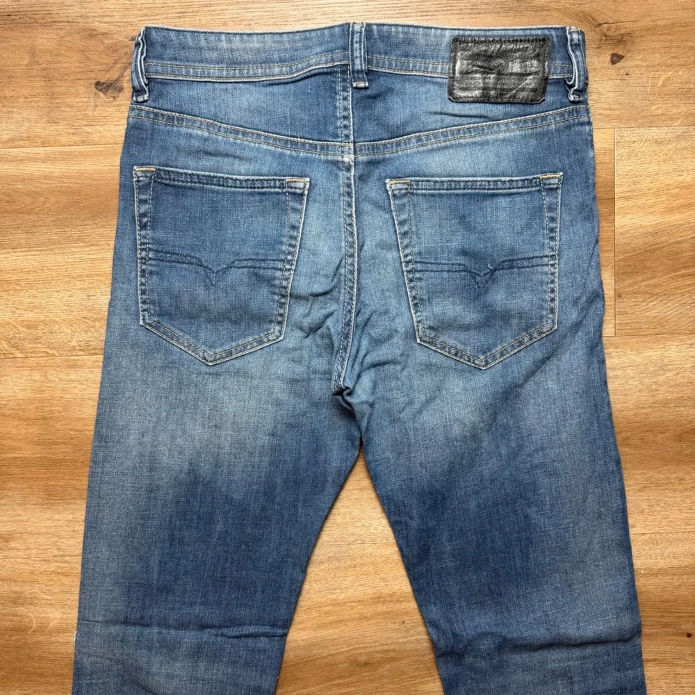 Diesel Buster Jeans Mens 28x32 Blue Slim Tapered Stretch Denim Distressed 084GR